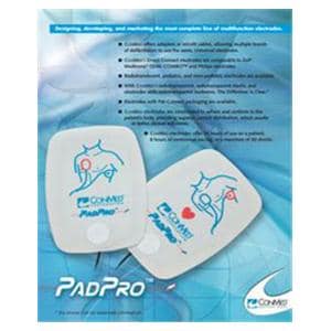 PadPro Defibrillator Pad Adult/Child New f/ Zll Cnctr 6.1x4.5" Plmr Adh Gl 10/Bx