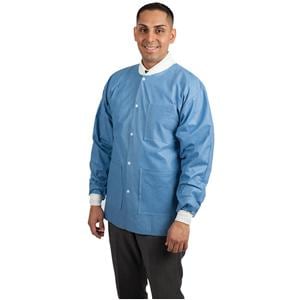 Maxi-Gard Protective Jacket SMS Medium Ceil Blue 10/Pk