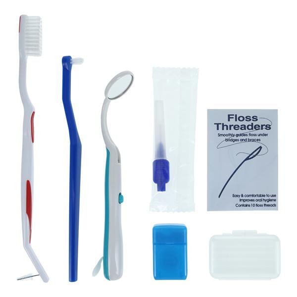 Acclean Orthodontic Toothbrush Patient Kit With Lighted Mirror Ea