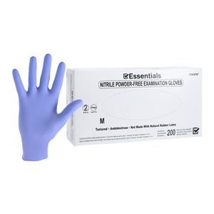 Essentials Nitrile Exam Gloves Medium Periwinkle Non-Sterile