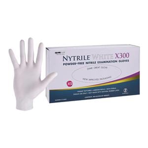 Nytrile White X300 Nitrile Exam Gloves X-Small White Non-Sterile, 10 BX/CA