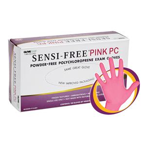 Sensi-Free Pink PC Chloroprene Exam Gloves X-Small Pink Non-Sterile, 20 BX/CA