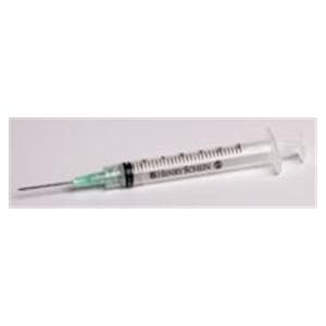 Hypodermic Syringe 21gx1" 5cc Deep Green LL Atchd Ndl Cnvntnl No Dead Spc 100/Bx