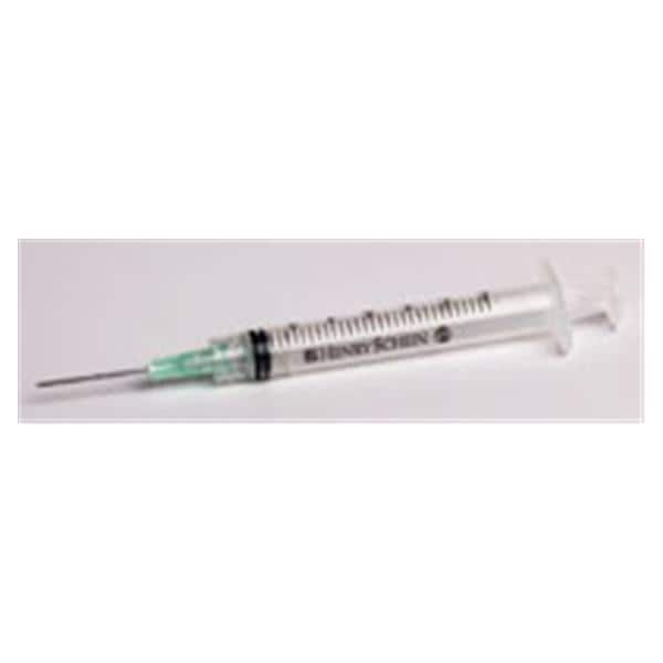 Hypodermic Syringe 20gx1" 3cc Yellow LL Atchd Ndl Cnvntnl No Dead Spc 100/Bx