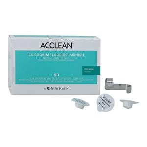 Acclean Fluoride Varnish Cups Unit Dose 5% NaF 0.5 mL Mint 50/Bx