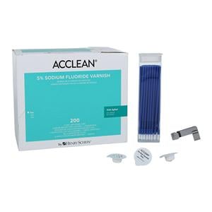 Acclean Fluoride Varnish Cups Unit Dose 5% NaF 0.5 mL Mint 200/Bx