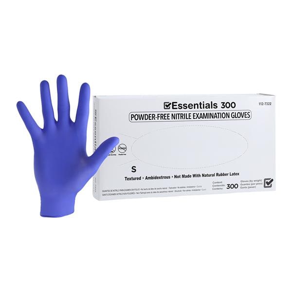 Essentials 300 Nitrile Exam Gloves Small Indigo Non-Sterile