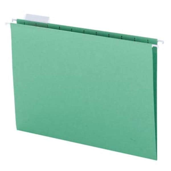 Hanging Folder Smead 8-1/2x11" Bright Green Letter Size 25/Bx