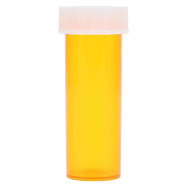 Medicine Vial Plastic 6 Dram Amber Reusable Non-Sterile 600/Ca