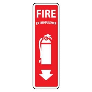 Sign Fire Extinguisher 12x4 Ea Ea