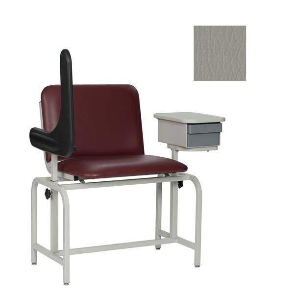 Blood Draw Chair Gray Steel 450lb Capacity Ea