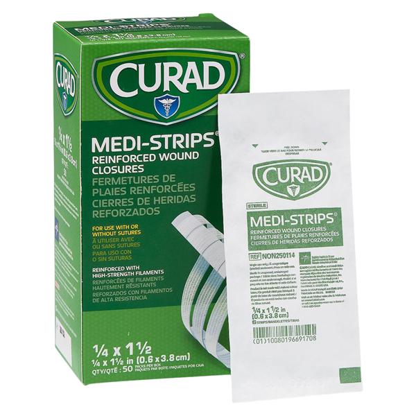 Curad Medi-Strip Wound Closure Strip Fbr/Nyl 1/4x1-1/2" Prs Wht 1200/Ca