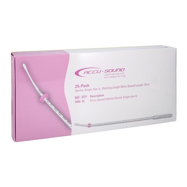 Accu-Sound Uterine Sound Plastic Sterile Single-Use 25/Bx