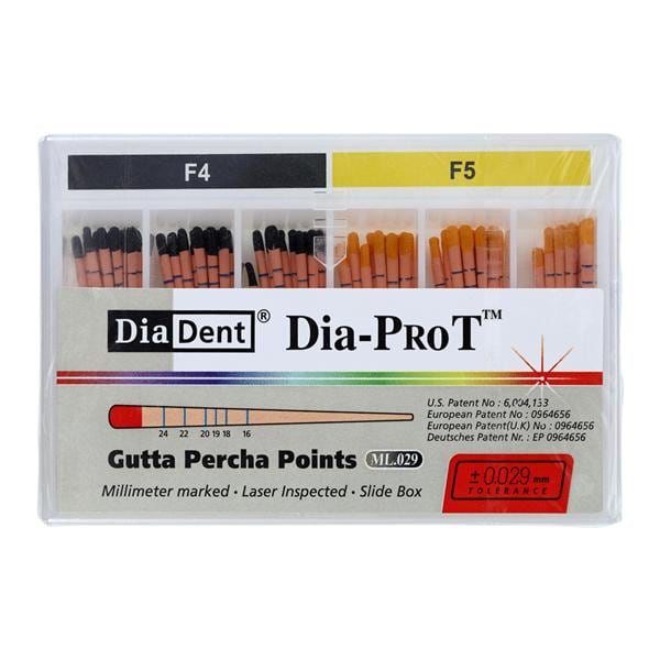 Dia-Pro T Hand Rolled Gutta Percha Points Millimeter Markings 60/Bx