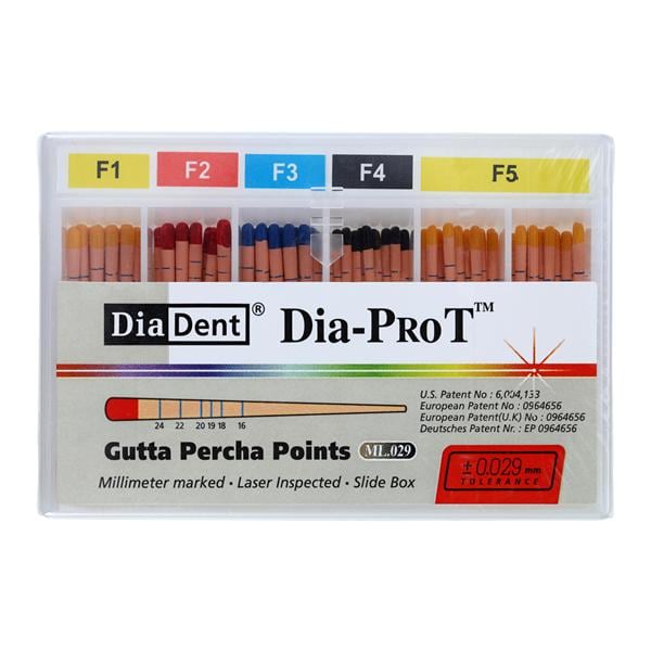 Dia-Pro T Hand Rolled Gutta Percha Points Millimeter Markings 60/Bx