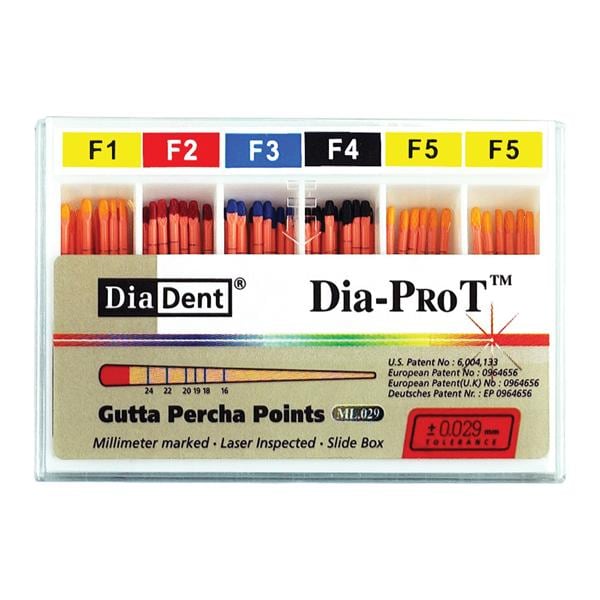 Dia-Pro T Hand Rolled Gutta Percha Points Millimeter Markings 60/Bx