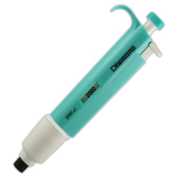 Diamond Fixed Volume Pipette 2000uL Non-Graduated Light Green Ea