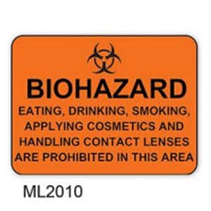 Sign Biohazard Smoking Eat Drink Prohibited Ea