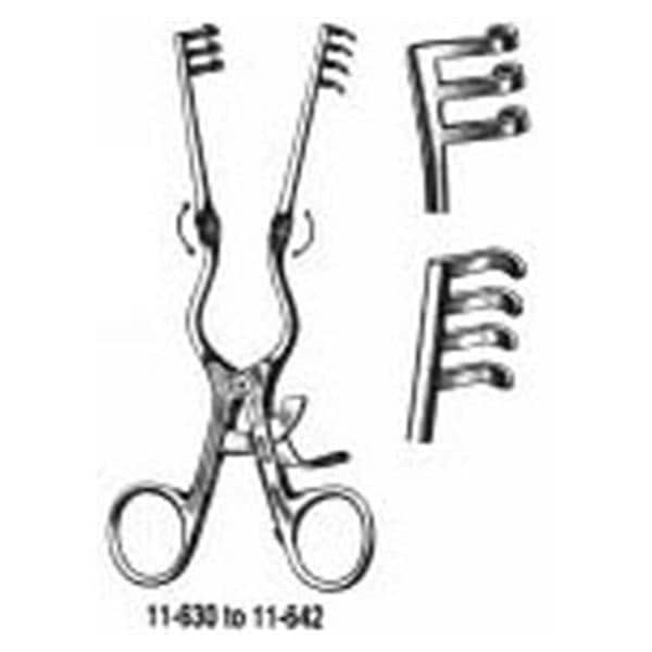 Beckman-Weitlaner Retractor 6-1/2" Stainless Steel Ea