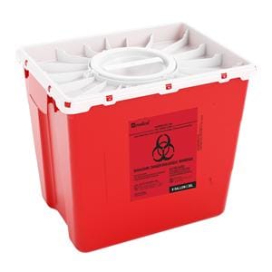 Sharps Container 8gal Red 13-1/2x17-3/10" 2Ld Hrzntl Drp PE 9/Ca