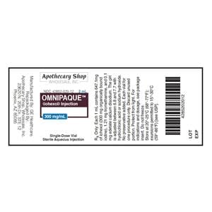 Omnipaque Injection 300mg/mL PlusPak Bottle 100mL 10/Package