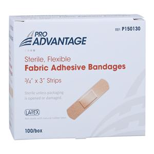 Pro-Advantage Strip Bandage Elastic/Fabric 3/4x3" Tan Non-Sterile 100/Bx, 12 BX/CA