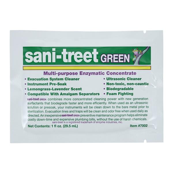 Sani-Treet Green Cleaner Enzymatic Liquid Unit Dose 50/Bx