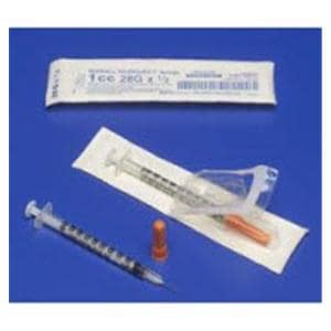 Monoject Insulin Syringe/Needle 28gx1/2" 0.5cc Conventional LDS 100/Bx, 3 BX/CA