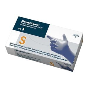 SensiCare Nitrile Exam Gloves Small Blue Non-Sterile