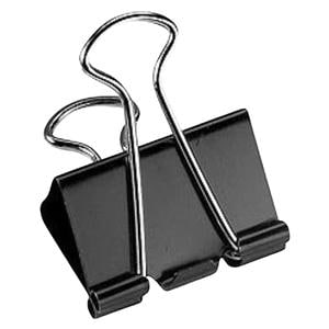 Binder Clips Medium 1 1/4 in Wide 5/8 in Capacity Black 24/Pack 24/Pk