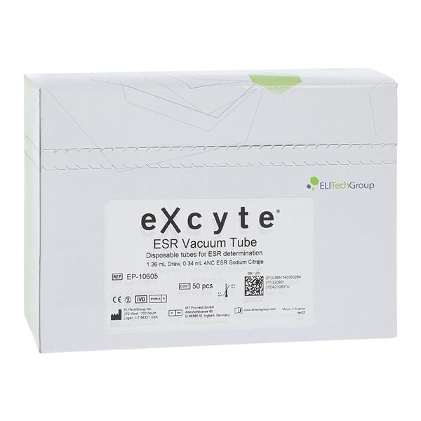 Excyte ESR: Erythrocyte Sedimentation Rate Tube 50/Bx