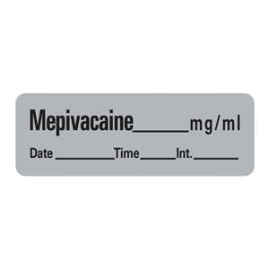 Anesthesia Label DTI Mepivacaine mg/ml Gray 1-1/2x1/2" 600/Rl