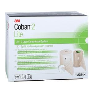 Coban Lite Compression Bandage Elastic 4"x2.9yd Tan 8Kt/Ca