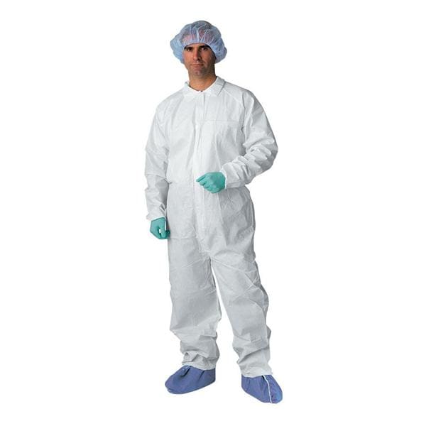 Staff Coverall SMS 3X Large White 25/Ca