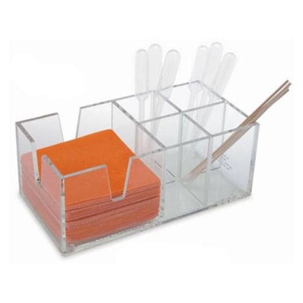 Organizer Container For Small Bio-Screen Wipes Acrylic 8-1/2x3-1/4x4-1/2" Ea