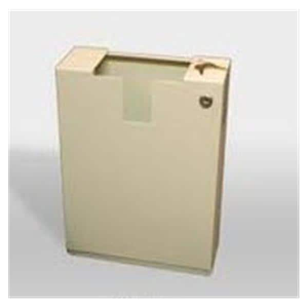 Sharps Cabinet Beige 18x6x12" Locking Steel For 2.5gal Containers Ea