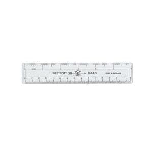 Acme Durable Plastic 6" Clear Ruler Ea