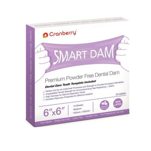 Smart Dam Latex-Free Rubber Dam 6 in x 6 in Scented 15/Bx