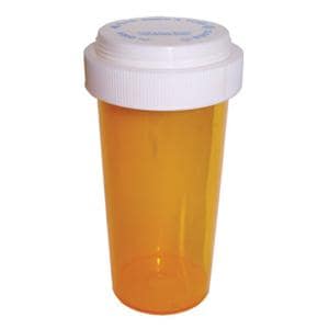 Medicine Vial Plastic 30 Dram Amber Reusable 195/Ca