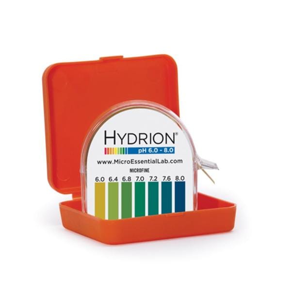 Hydrion MicroFine pH Test Strip 6-8 Range 10/Bx