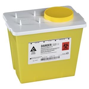 Sentinel Sharps Container 2gal Yellow 11-5/8x7-3/4x9" Ld/Pst Scrw Cp Plstc 30/Ca