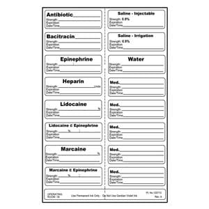 Medication Label Epinephrine mcg/ml White/Black 1/2x500" Sterile 200/Ca