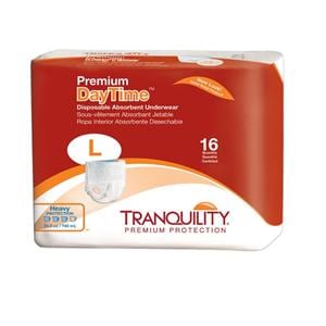 Tranquility Incontinence Underwear Unisex 44-54 Dytm White Odor Reduction 64/Ca