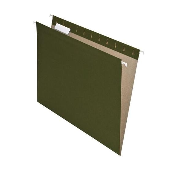 Earthwise Hanging File Folders Letter Size Green 25/Pk