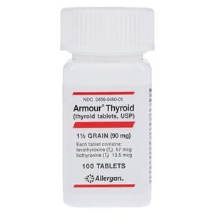 Armour Thyroid Tablets 1.5 Grain 90mg Bottle 100/Bt