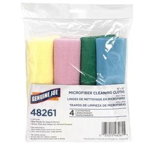 Genuine Joe Microfiber Cleaning Cloths Box Of 4 4/Pk