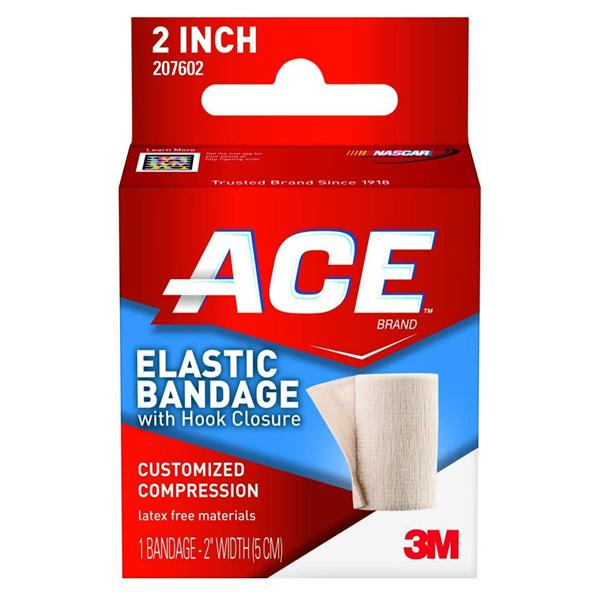 ACE Stretch Bandage Elastic 2"x4.2' Beige Non-Sterile 72/Ca