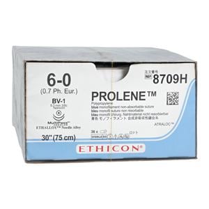 Prolene Suture 6-0 30" Polypropylene Monofilament BV-1/BV-1 Blue 36/Bx