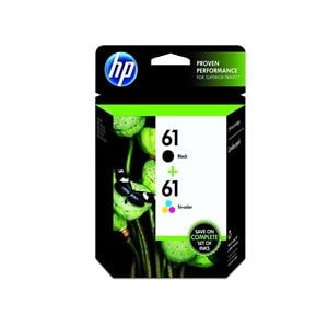 HP 61 Black/Tricolor Original Ink Cartridges (CR259FN) 2/Pack 2/Pk