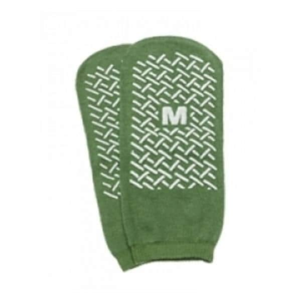 Patient Slippers Terrycloth Green Medium Disposable 48/Ca